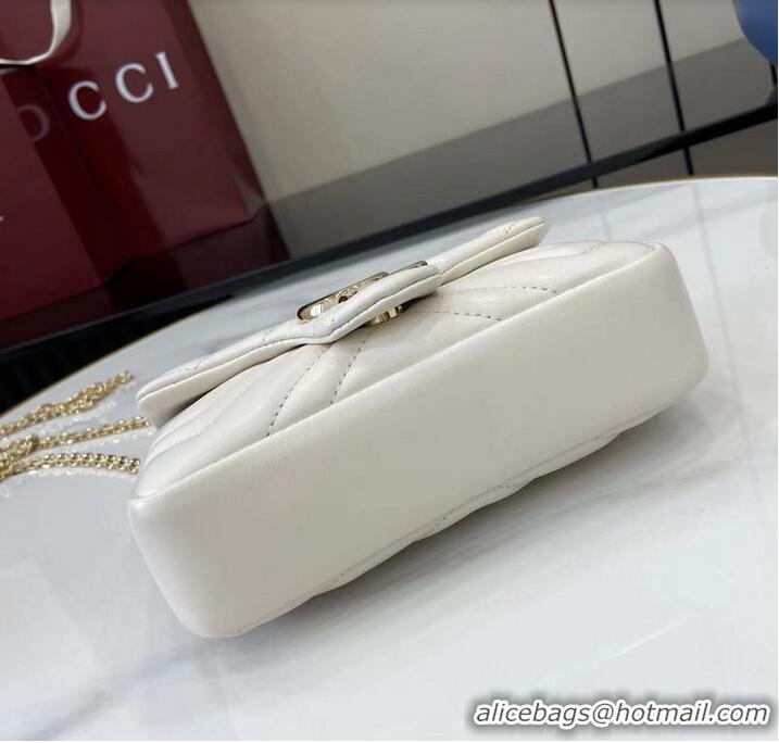 Cheap Discount Gucci GG Marmont Mini Shoulder Bag 841290 White 2026