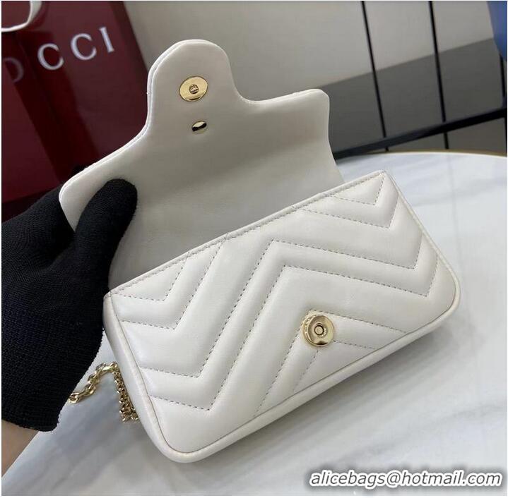 Cheap Discount Gucci GG Marmont Mini Shoulder Bag 841290 White 2026