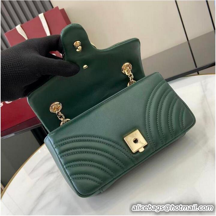 Best Quality Gucci GG Marmont Small Shoulder Bag 837280 Green 2026