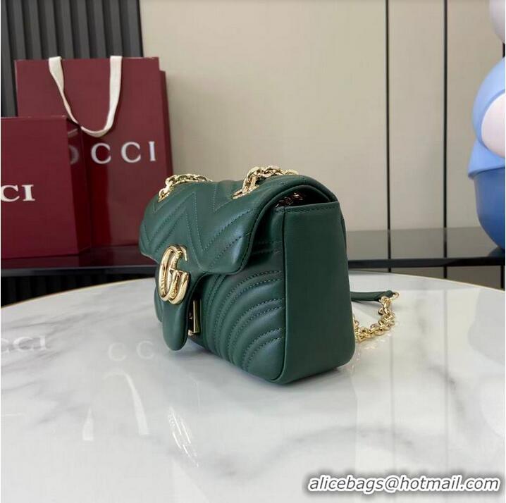 Best Quality Gucci GG Marmont Small Shoulder Bag 837280 Green 2026