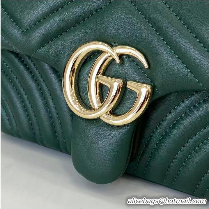 Best Quality Gucci GG Marmont Small Shoulder Bag 837280 Green 2026