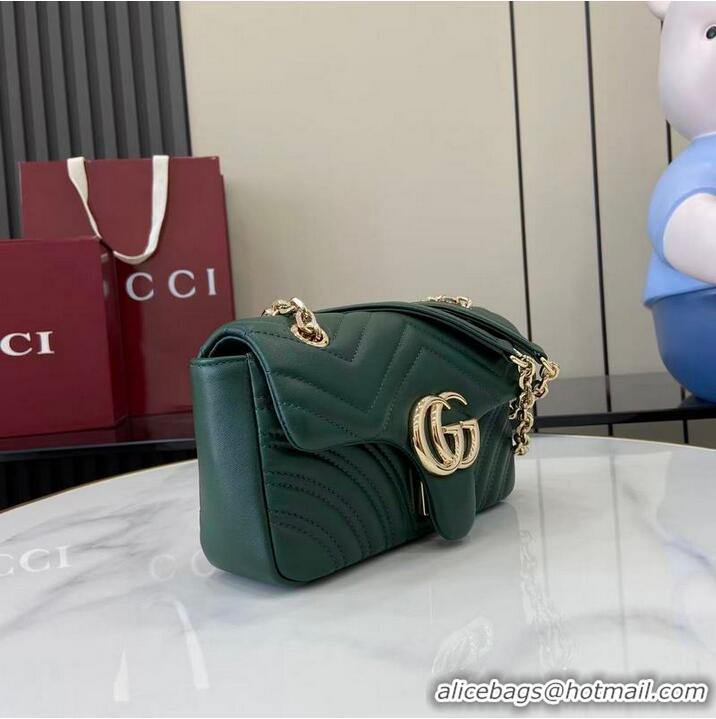 Best Quality Gucci GG Marmont Small Shoulder Bag 837280 Green 2026