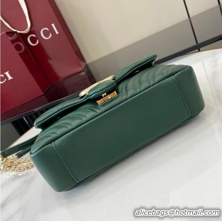Best Quality Gucci GG Marmont Small Shoulder Bag 837280 Green 2026