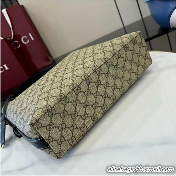 Top Design Gucci GG Emblem Medium Shoulder Bag In Canvas With Leather 847452 Beige/Black 2026
