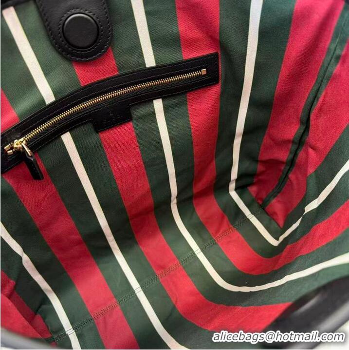 Top Design Gucci GG Emblem Medium Shoulder Bag In Canvas With Leather 847452 Beige/Black 2026