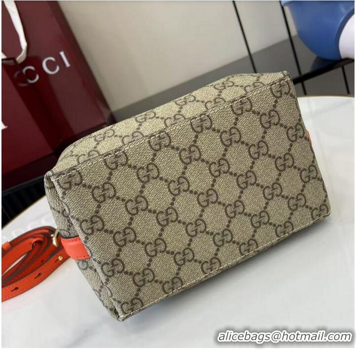 Classic Specials Gucci GG Canvas Emblem Small Bucket Bag 815118 Beige/Orange 2026