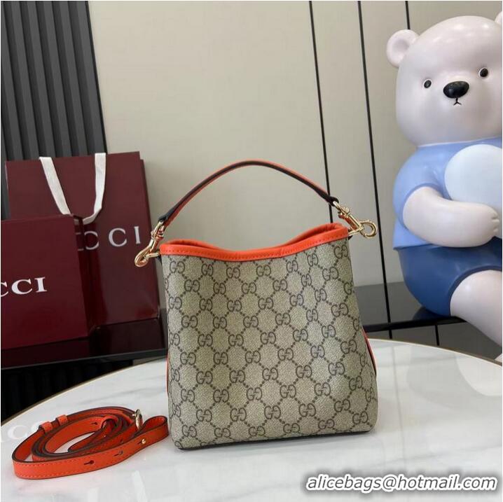 Classic Specials Gucci GG Canvas Emblem Small Bucket Bag 815118 Beige/Orange 2026