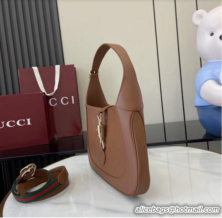 Cheap Price Gucci Jackie 1961 Medium Bag ‎In Smooth Leather 810232 Brown 2026