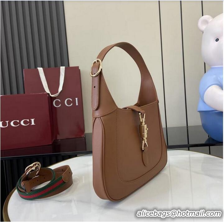 Cheap Price Gucci Jackie 1961 Medium Bag ‎In Smooth Leather 810232 Brown 2026