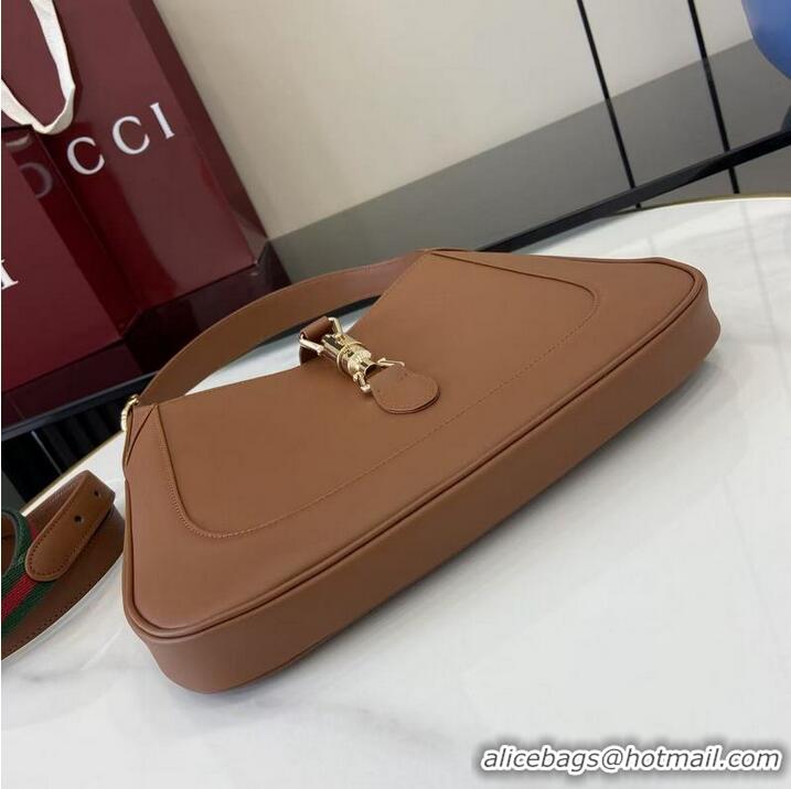 Cheap Price Gucci Jackie 1961 Medium Bag ‎In Smooth Leather 810232 Brown 2026
