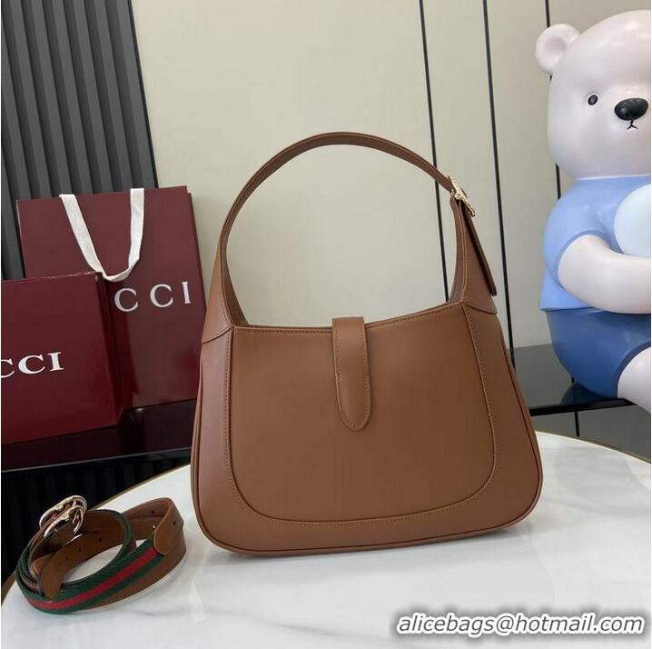 Cheap Price Gucci Jackie 1961 Medium Bag ‎In Smooth Leather 810232 Brown 2026