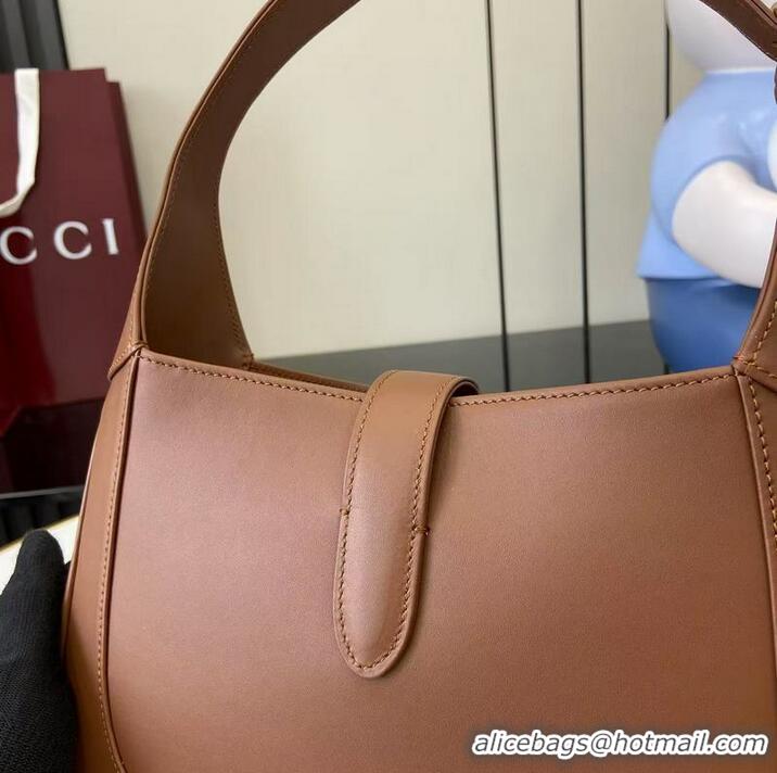 Cheap Price Gucci Jackie 1961 Medium Bag ‎In Smooth Leather 810232 Brown 2026