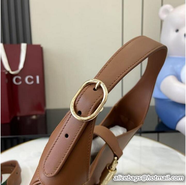 Cheap Price Gucci Jackie 1961 Medium Bag ‎In Smooth Leather 810232 Brown 2026