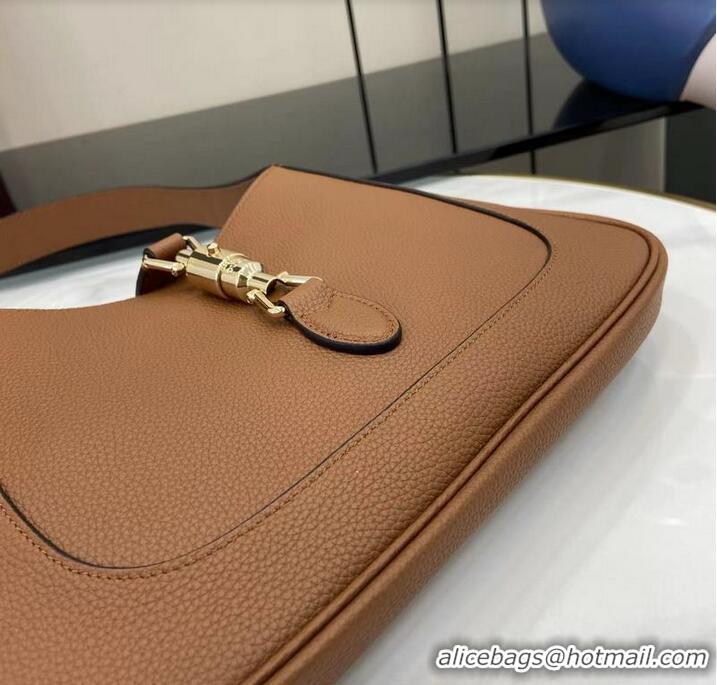 Inexpensive Gucci Jackie 1961 Medium Bag in Grainy Leather 810232 Brown 2026