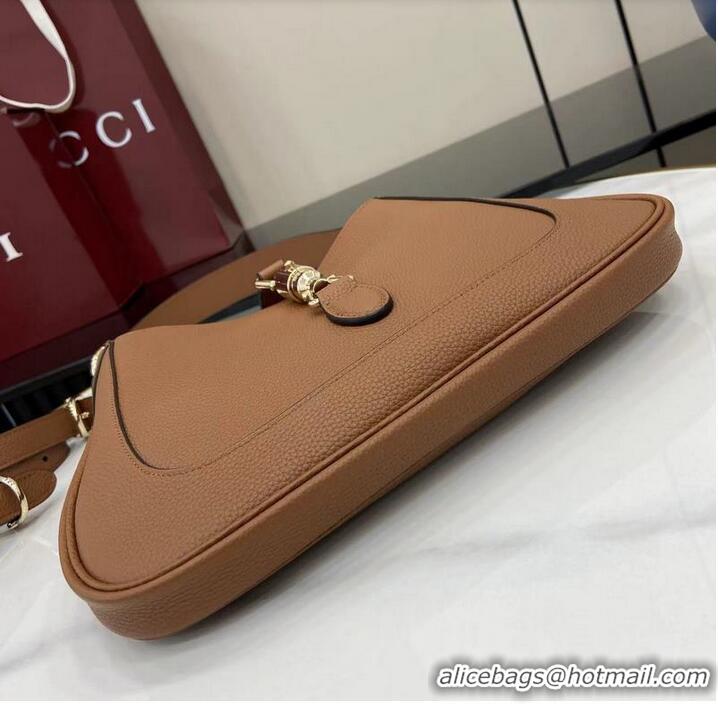 Inexpensive Gucci Jackie 1961 Medium Bag in Grainy Leather 810232 Brown 2026