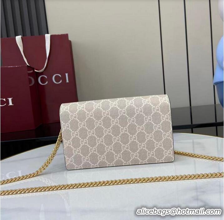 Grade Design Gucci Bi-colour GG Marmont Wallet On Chain ‎497985 Grey Leather