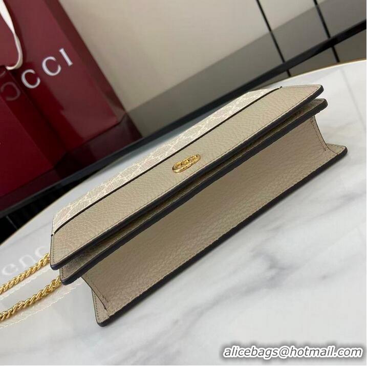 Grade Design Gucci Bi-colour GG Marmont Wallet On Chain ‎497985 Grey Leather