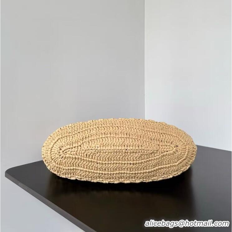 Promotional Balenciaga Womens Le City Basket Medium Tote Bag in Raffia 865012 Beige/Black Brass Hardware