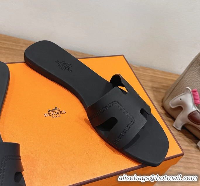 Classic Specials Hermes Oran Flat Slide Sandals Black 6052804