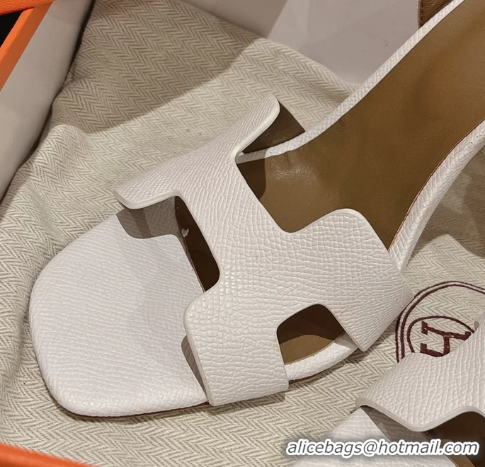 Purchase Hermes Holy High Heeled Sandals White Calf Leather 105MM 6053104