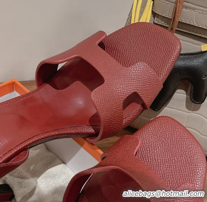 Buy Discount Hermes Holy High Heeled Sandals Red Calf Leather 105MM 6053104