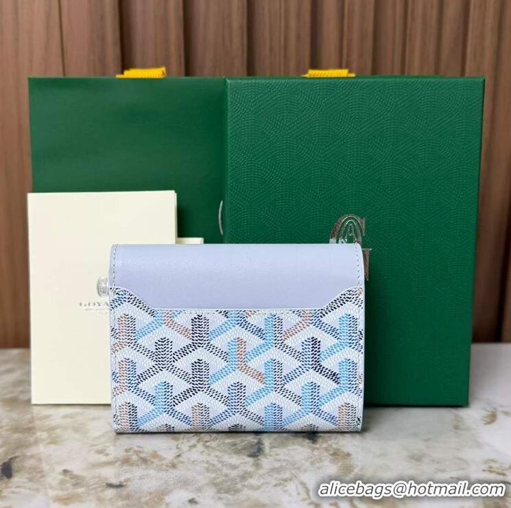 Grade Design Goyard Saint-Gabriel Wallet 3319 Multicolored Polar Blue