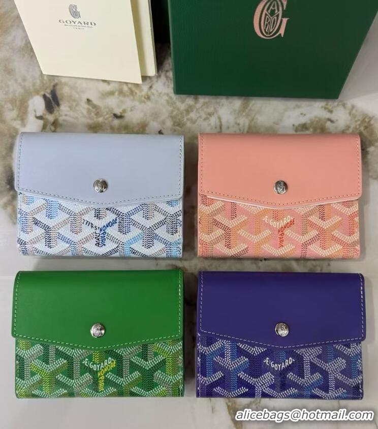 Grade Design Goyard Saint-Gabriel Wallet 3319 Multicolored Polar Blue