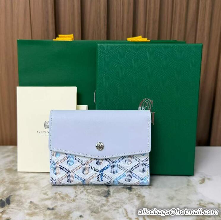 Grade Design Goyard Saint-Gabriel Wallet 3319 Multicolored Polar Blue