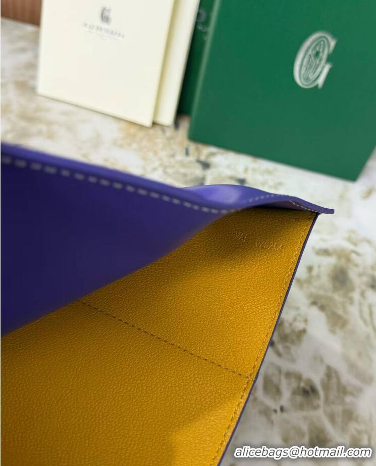 Grade Promotional Goyard Saint-Gabriel Wallet 3319 Multicolored Blueberry Purple