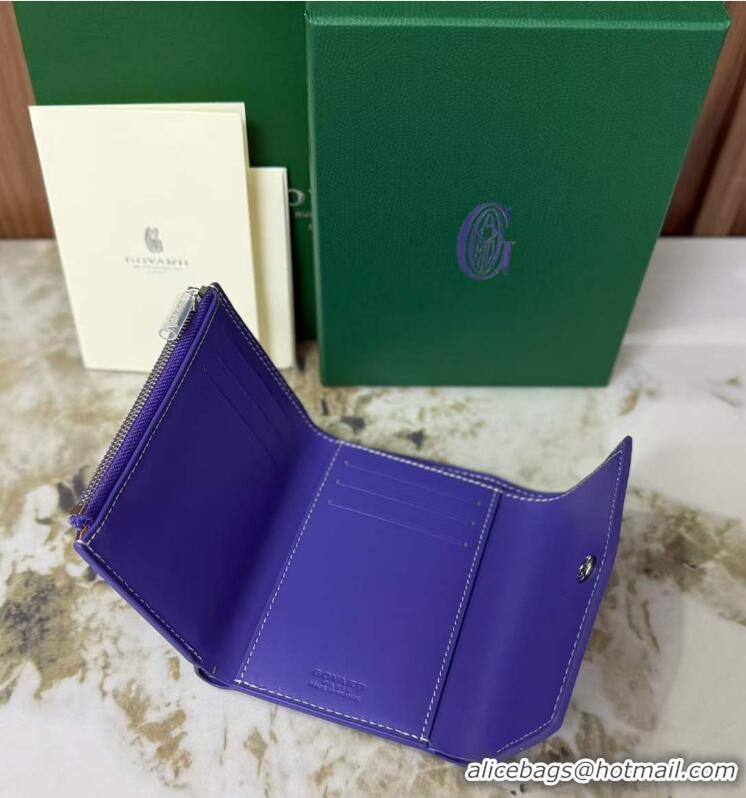 Grade Promotional Goyard Saint-Gabriel Wallet 3319 Multicolored Blueberry Purple