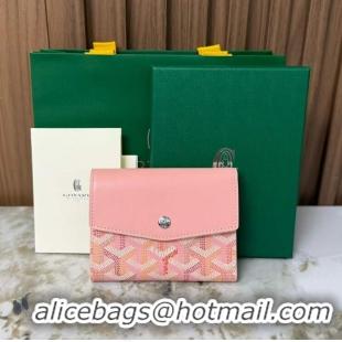 Luxury Cheap Goyard Saint-Gabriel Wallet 3319 Multicolored Powder Pink