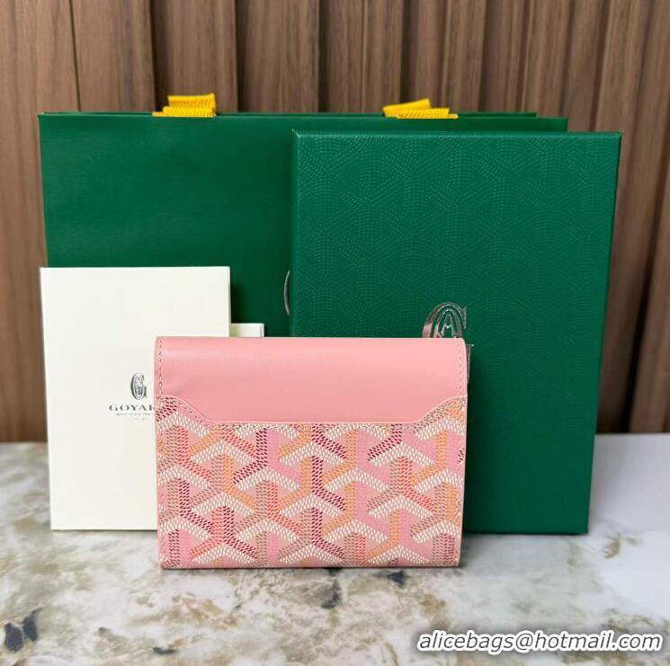 Luxury Cheap Goyard Saint-Gabriel Wallet 3319 Multicolored Powder Pink