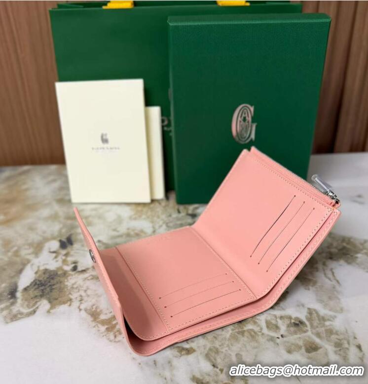 Luxury Cheap Goyard Saint-Gabriel Wallet 3319 Multicolored Powder Pink