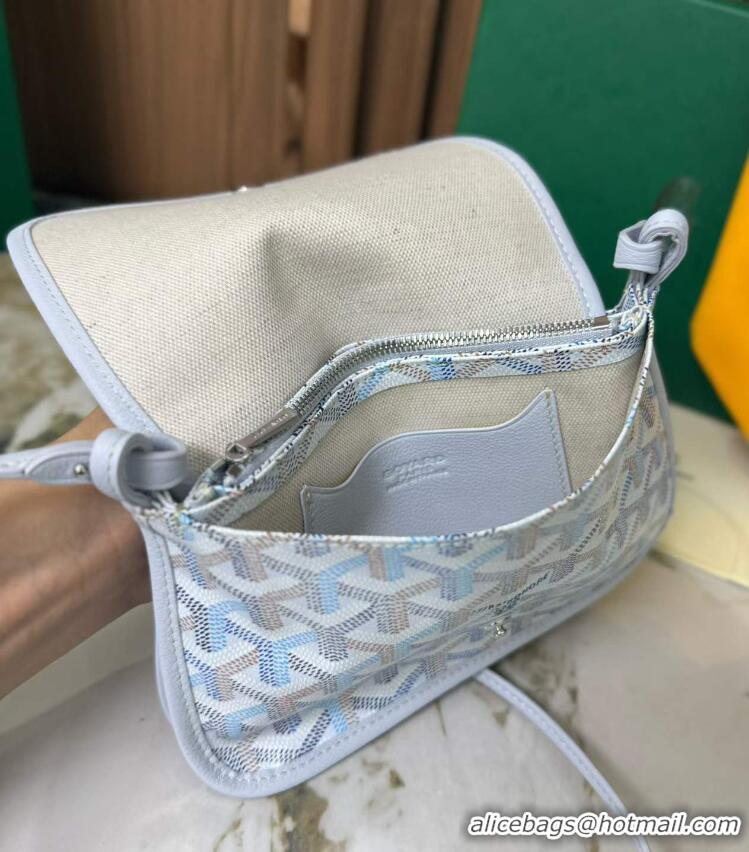Inexpensive Goyard Plumet Pocket Wallet Mini Bag GY8015 Multicolored Polar Blue