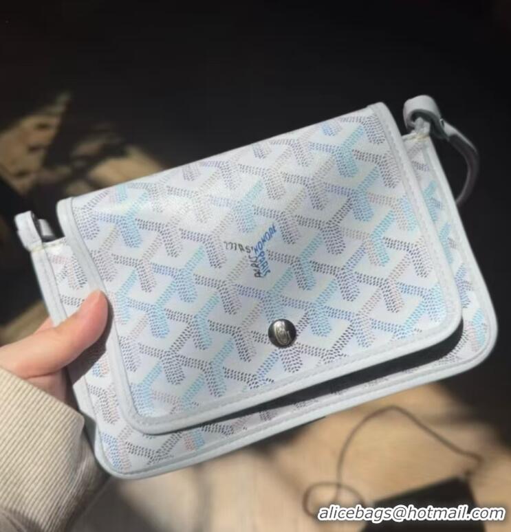 Inexpensive Goyard Plumet Pocket Wallet Mini Bag GY8015 Multicolored Polar Blue