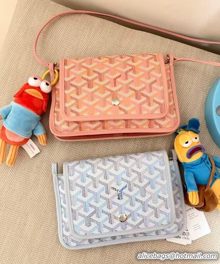Inexpensive Goyard Plumet Pocket Wallet Mini Bag GY8015 Multicolored Polar Blue