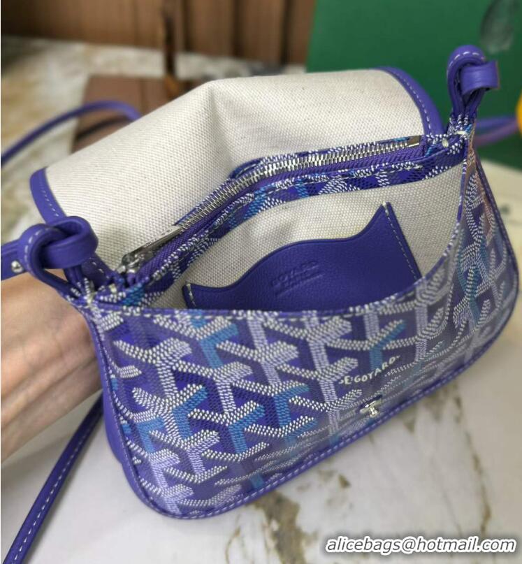Promotional Goyard Plumet Pocket Wallet Mini Bag GY8015 Multicolored Blueberry Purple