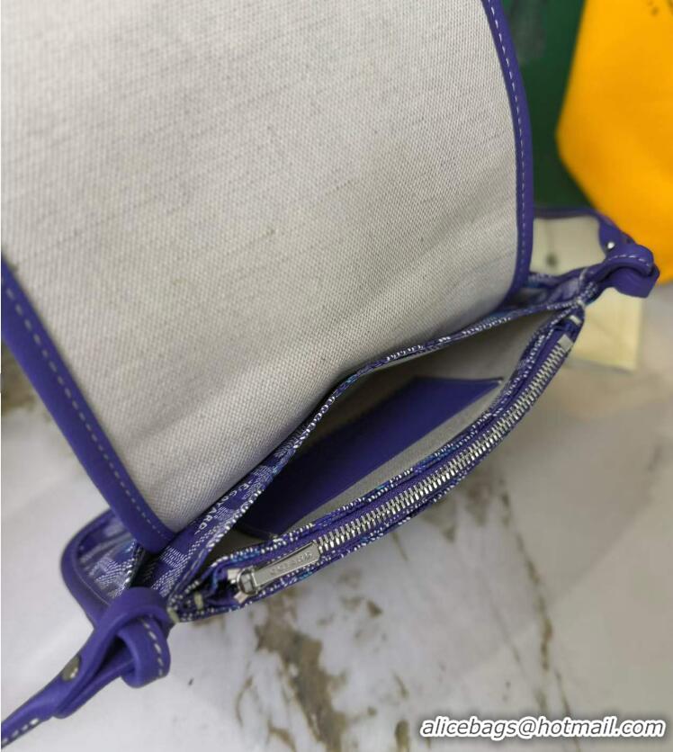 Promotional Goyard Plumet Pocket Wallet Mini Bag GY8015 Multicolored Blueberry Purple