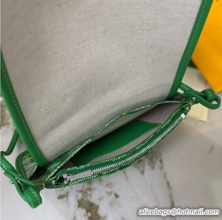 Top Quality Goyard Plumet Pocket Wallet Mini Bag GY8015 Multicolored Meadow Green