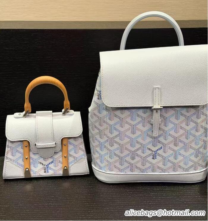 Low Cost Goyard Original Alpin Backpack Mini G8710 Multicolored Polar Blue