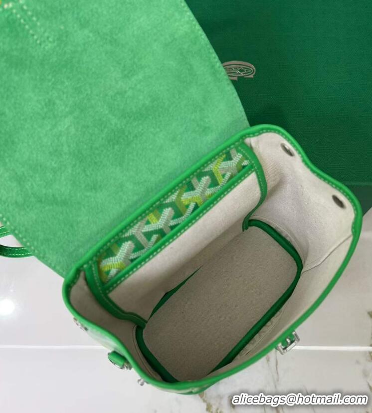 Shop Inexpensive Goyard Original Alpin Backpack Mini G8710 Multicolored Meadow Green