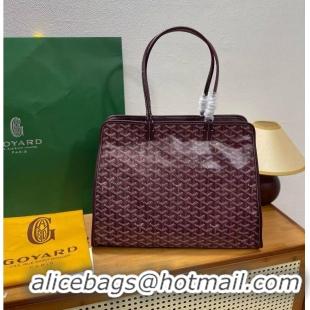 Super Quality Goyard Original Sac Hardy Tote Bag 8955 Burgundy