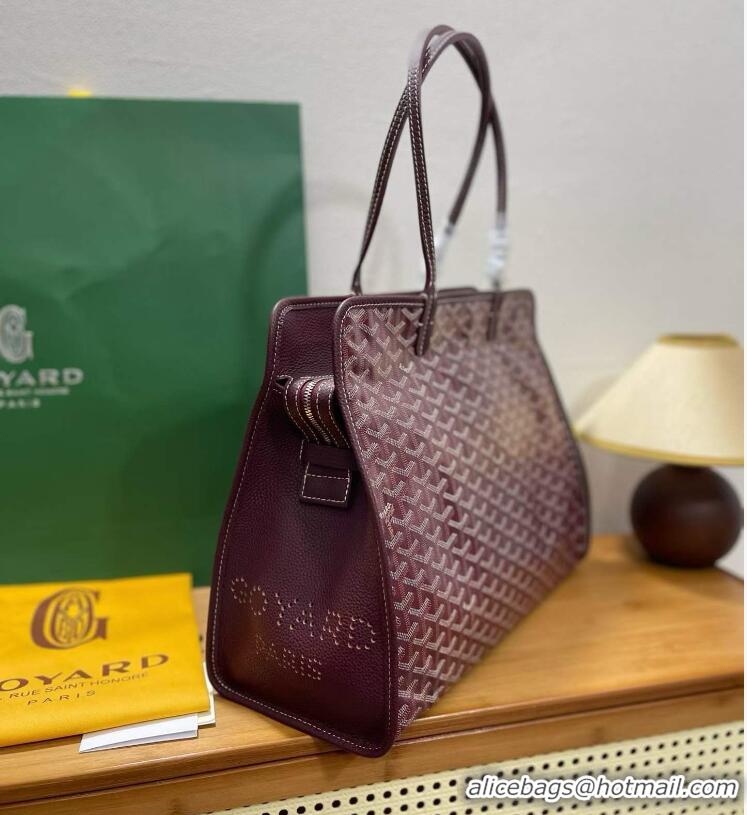 Super Quality Goyard Original Sac Hardy Tote Bag 8955 Burgundy