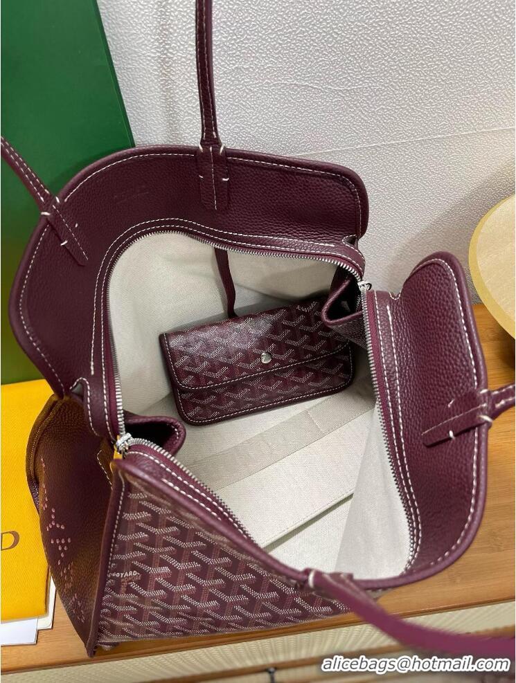 Super Quality Goyard Original Sac Hardy Tote Bag 8955 Burgundy