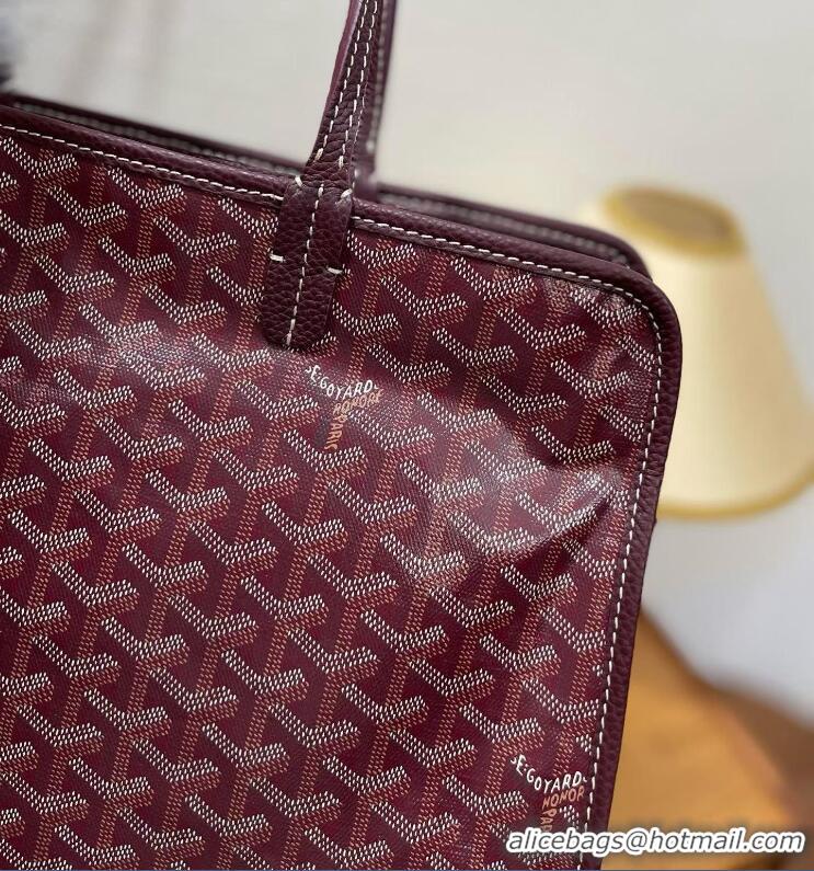 Super Quality Goyard Original Sac Hardy Tote Bag 8955 Burgundy