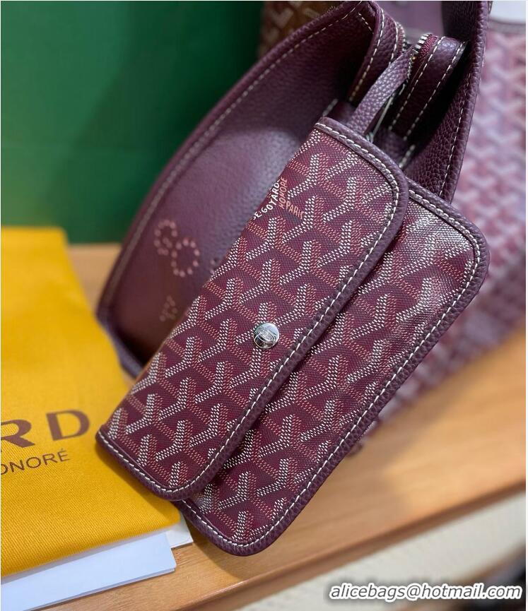 Super Quality Goyard Original Sac Hardy Tote Bag 8955 Burgundy
