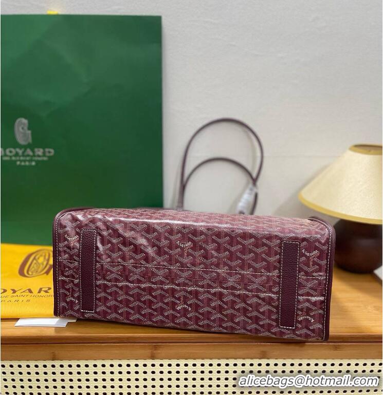 Super Quality Goyard Original Sac Hardy Tote Bag 8955 Burgundy