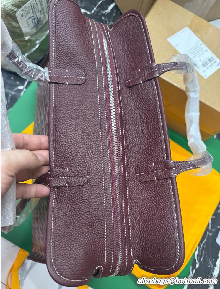 Super Quality Goyard Original Sac Hardy Tote Bag 8955 Burgundy
