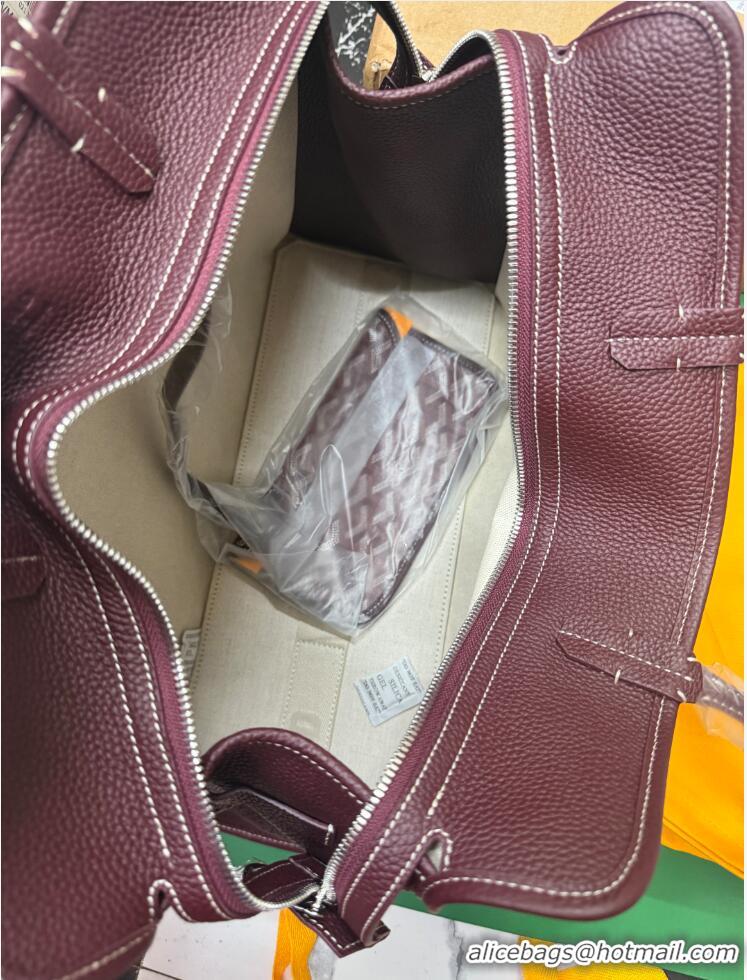 Super Quality Goyard Original Sac Hardy Tote Bag 8955 Burgundy