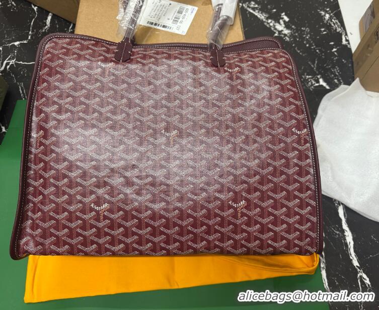 Super Quality Goyard Original Sac Hardy Tote Bag 8955 Burgundy
